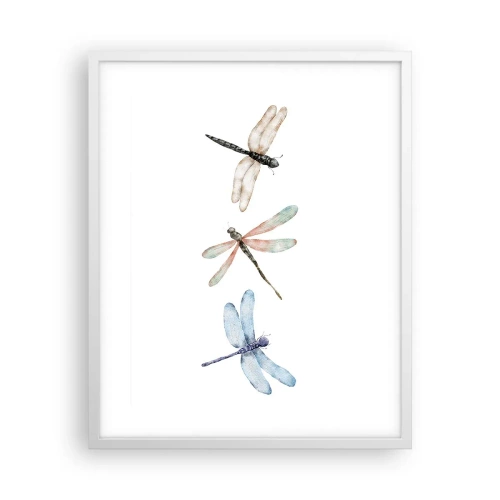 Plakat i hvid ramme - Vægtløse guldsmede - 40x50 cm