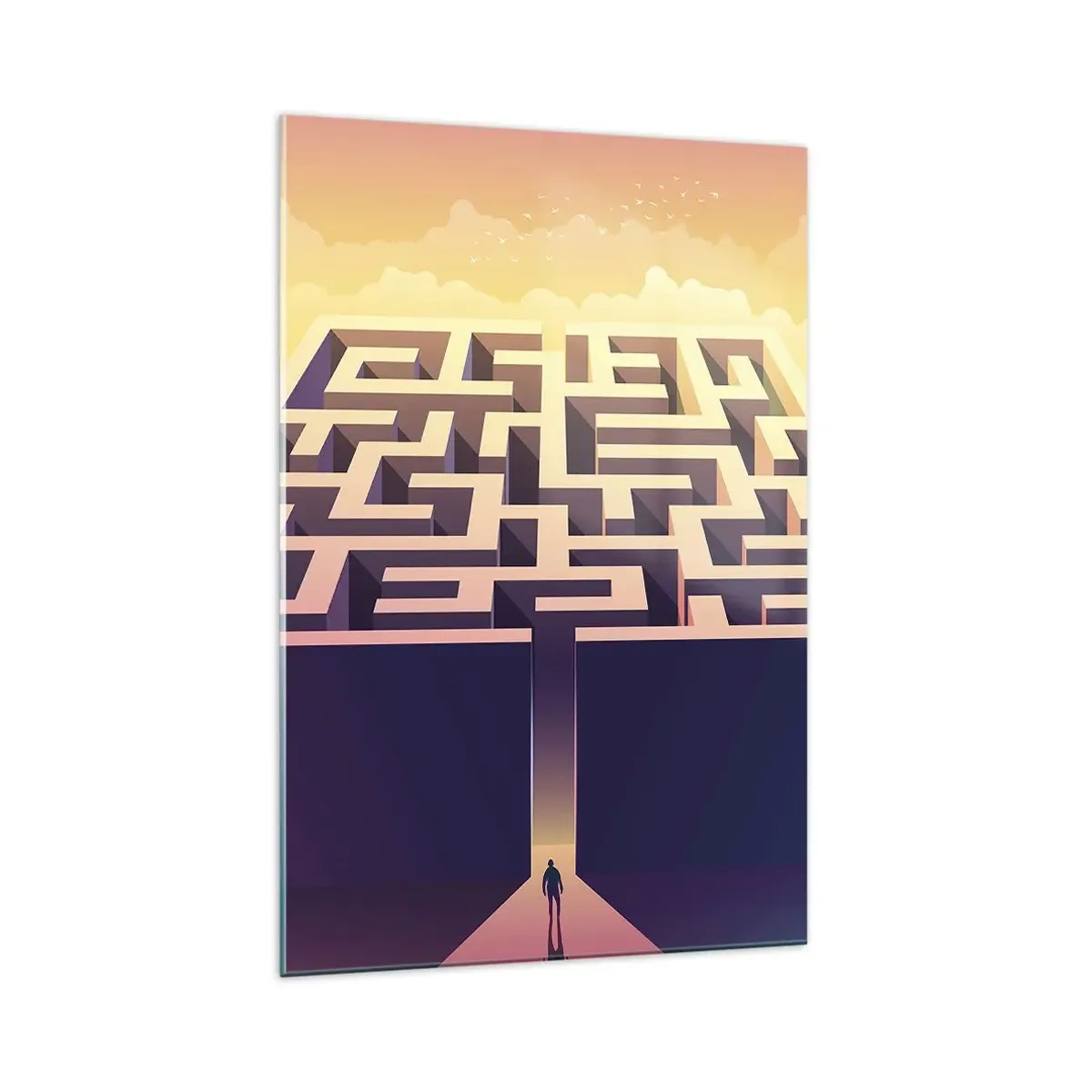 Billede på glas - Tid til beslutning - 70x100 cm