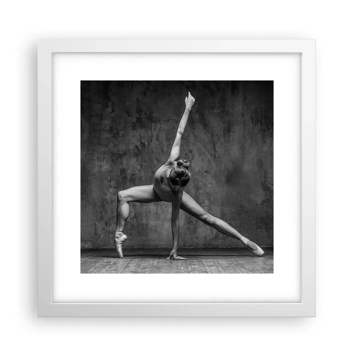 Plakat i hvid ramme - Idealet om balance - 30x30 cm