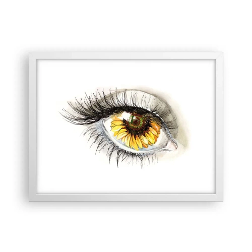 Plakat i hvid ramme - Et look lige så varmt som sommeren - 40x30 cm