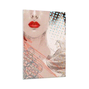 Billede på glas - Tegneserieheroin - 70x100 cm