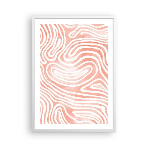 Plakat i hvid ramme - I en labyrint af koraller - 50x70 cm