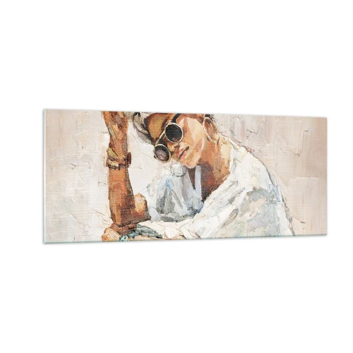 Billede på glas - Portræt i fuldt sollys - 100x40 cm