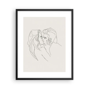 Plakat i sort ramme - Forviklet i følelser - 40x50 cm