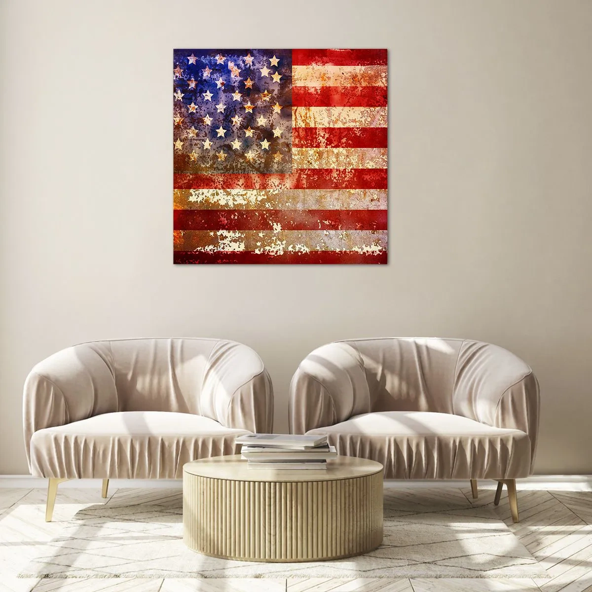 Billede på glas - Herlighed går ikke bort - 60x60 cm