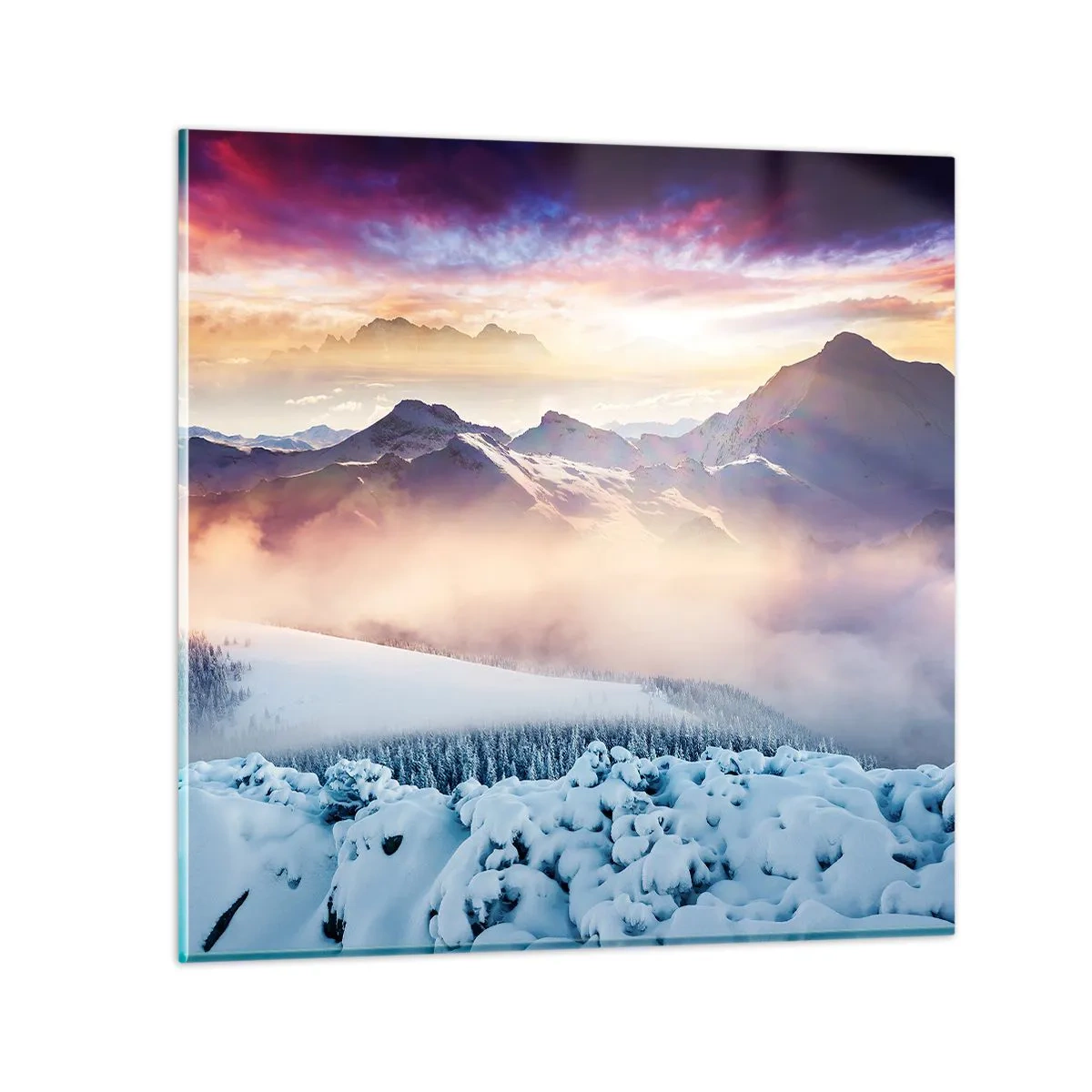 Billede på glas - Naturens kraft og renhed - 60x60 cm