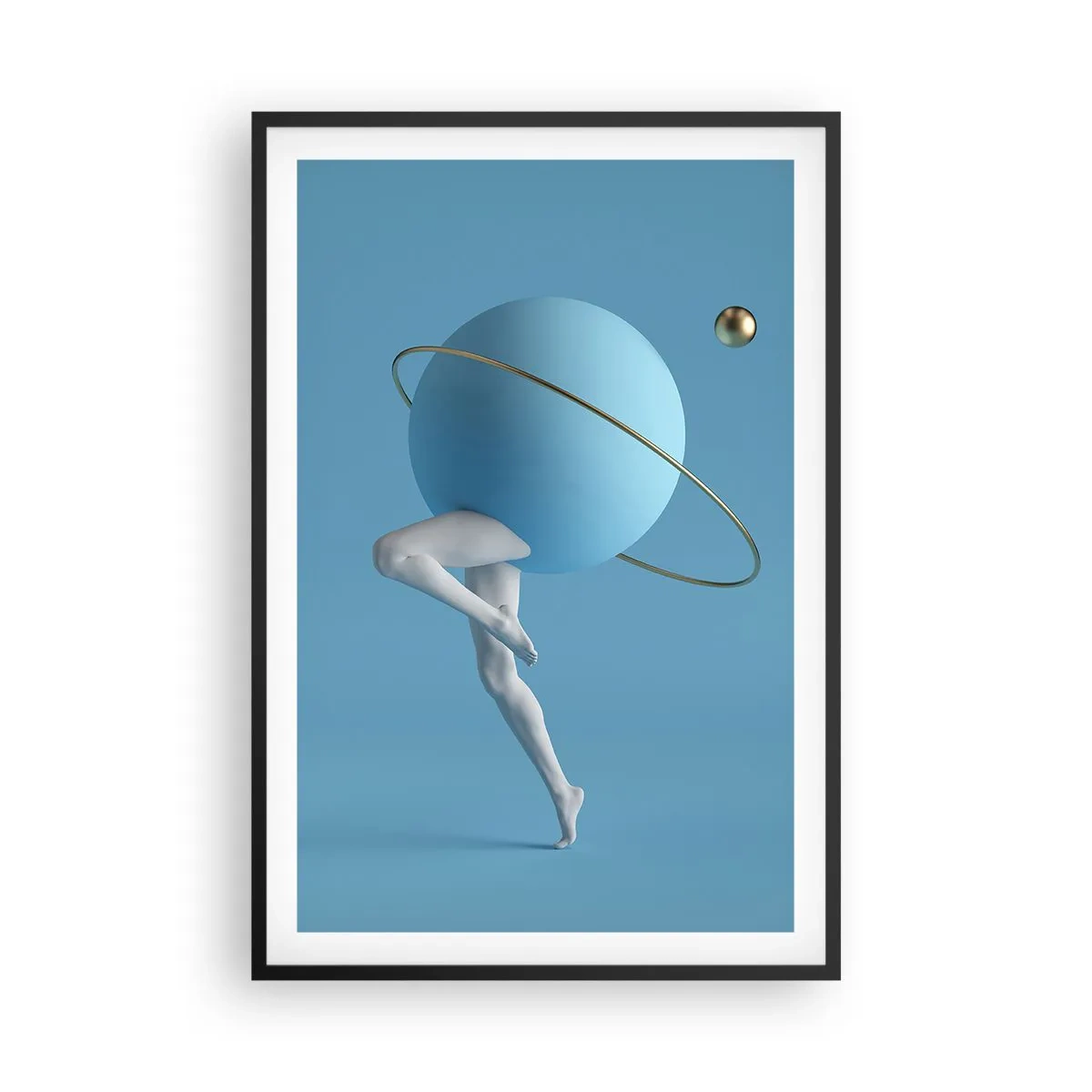 Plakat i sort ramme - Og planeterne går amok - 61x91 cm