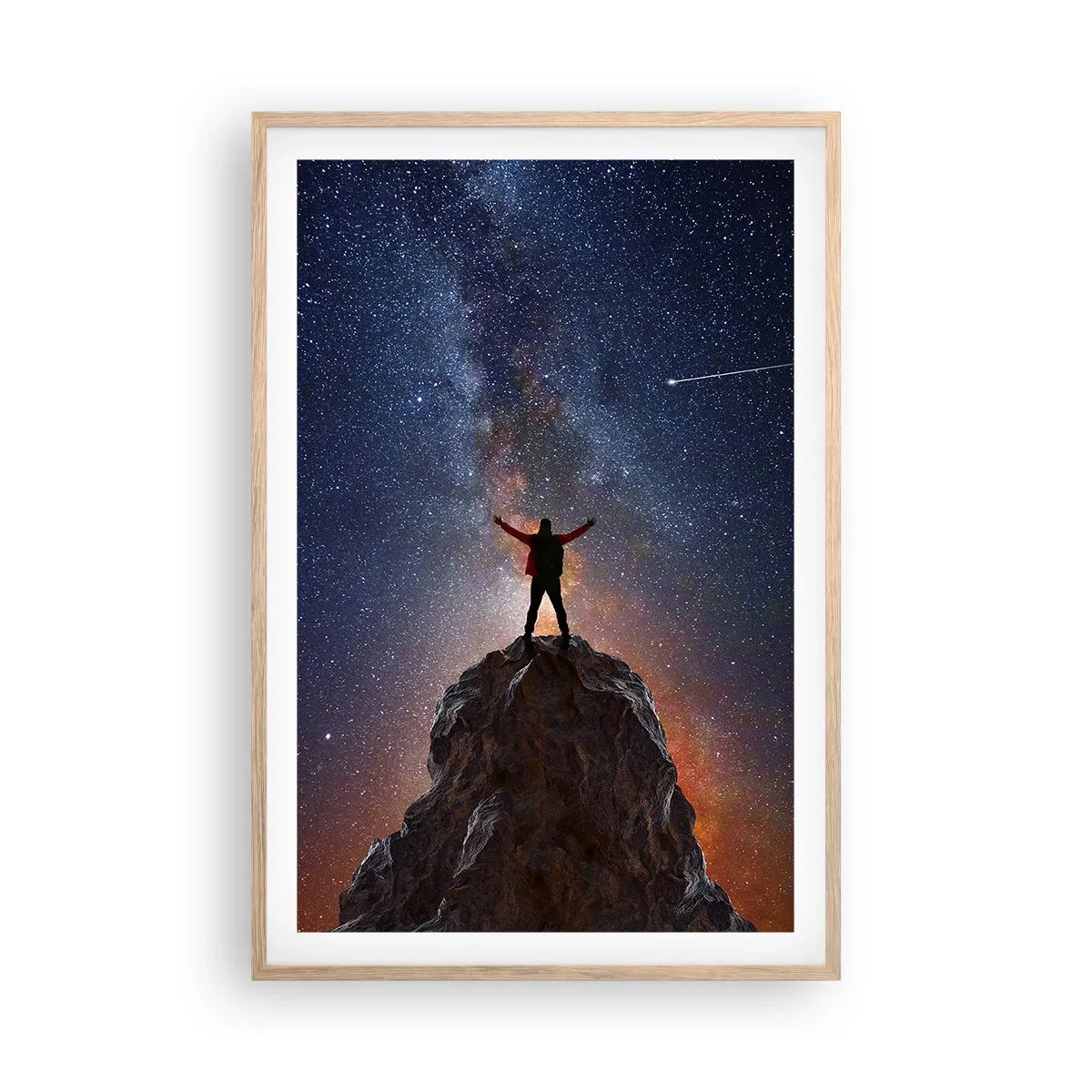 Plakat i ramme af lyst egetræ - Magten er hos mig! - 61x91 cm