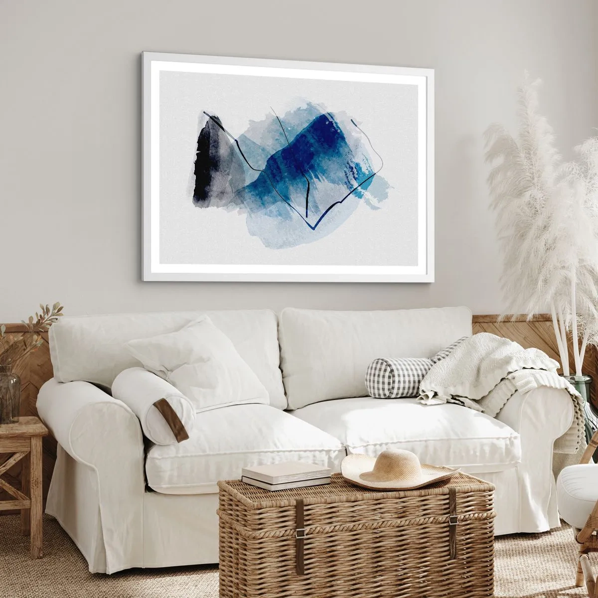 Plakat i hvid ramme - Isbjerg - 70x50 cm