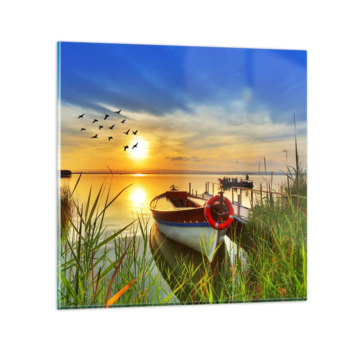 Billede på glas - Skarverne er allerede på vej væk - 30x30 cm