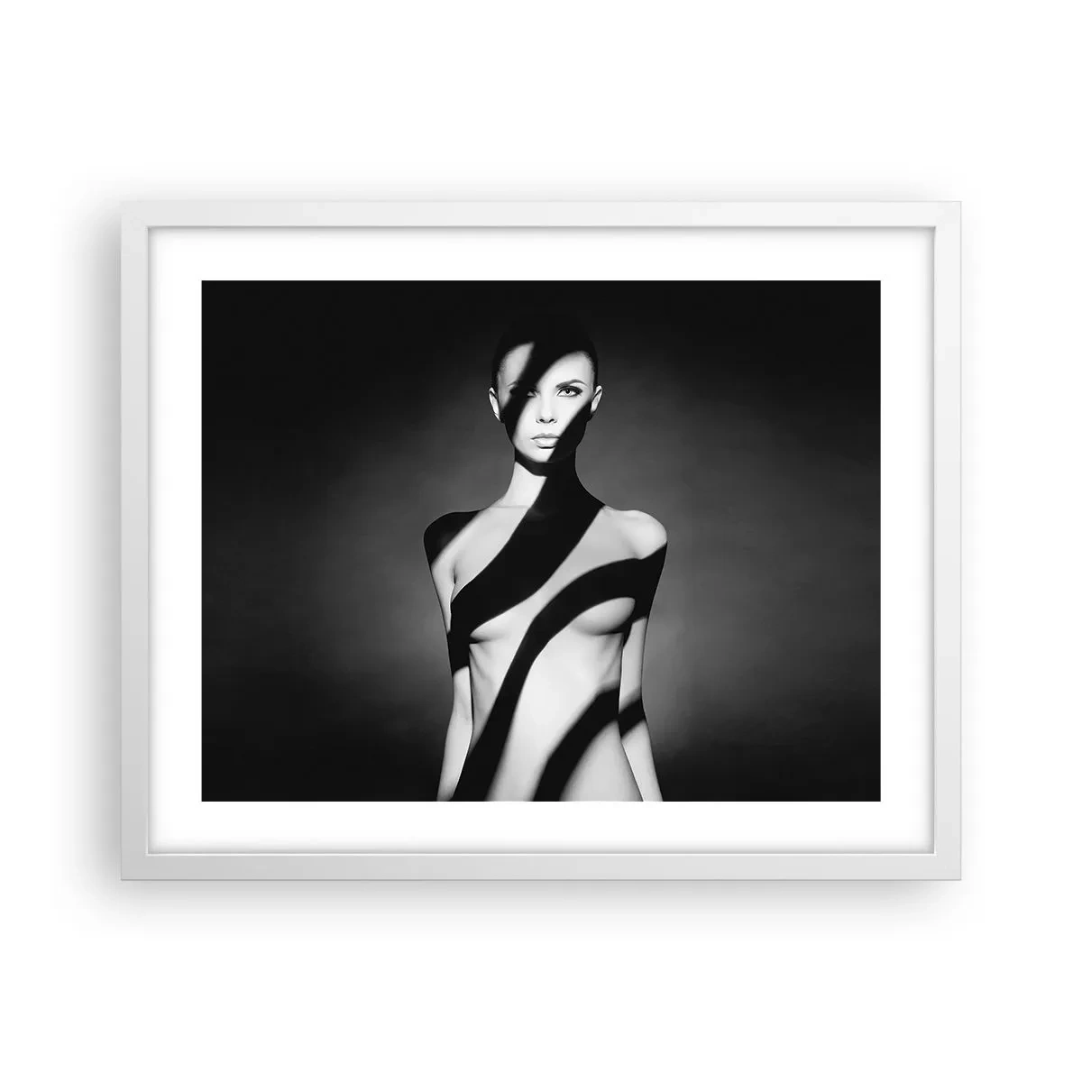 Plakat i hvid ramme - I blænding og skygge - 50x40 cm