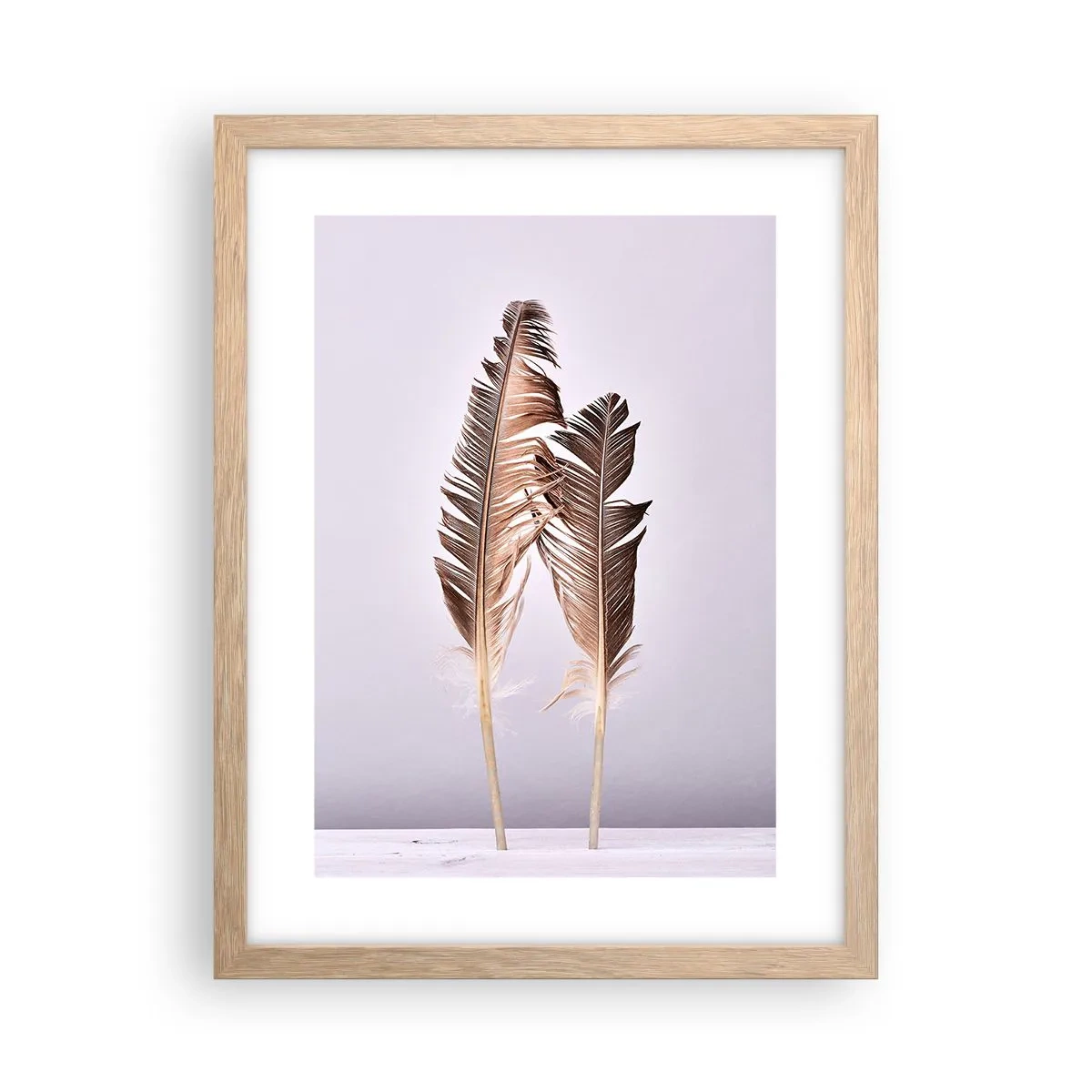 Plakat i ramme af lyst egetræ - Mod intetheden - 30x40 cm