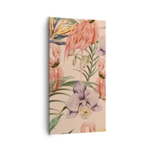 Lærredstryk - Billede på lærred - Lyserød blomstret ballet - 65x120 cm