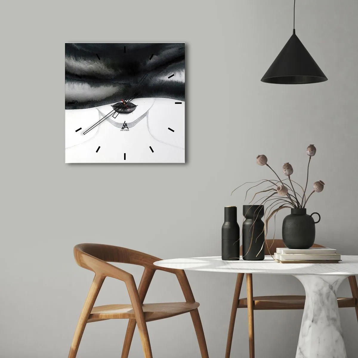 Vægur, Uret - Et sensuelt mysterium - 40x40 cm
