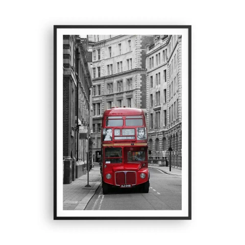 Plakat i sort ramme - Hverdagen behøver ikke at være grå - 70x100 cm