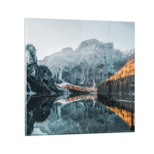 Billede på glas - Spejllandskab - 30x30 cm