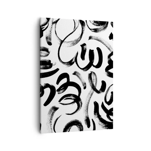 Lærredstryk - Billede på lærred - I sort og hvidt - 50x70 cm