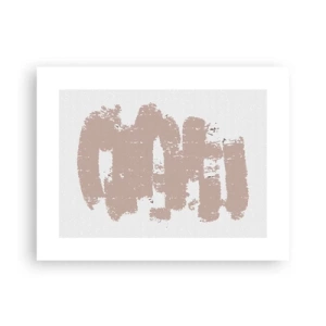 Plakat - Abstraktion i sart rosa - 40x30 cm