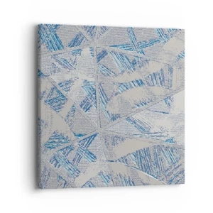 Lærredstryk - Billede på lærred - I en gråblå labyrint - 40x40 cm