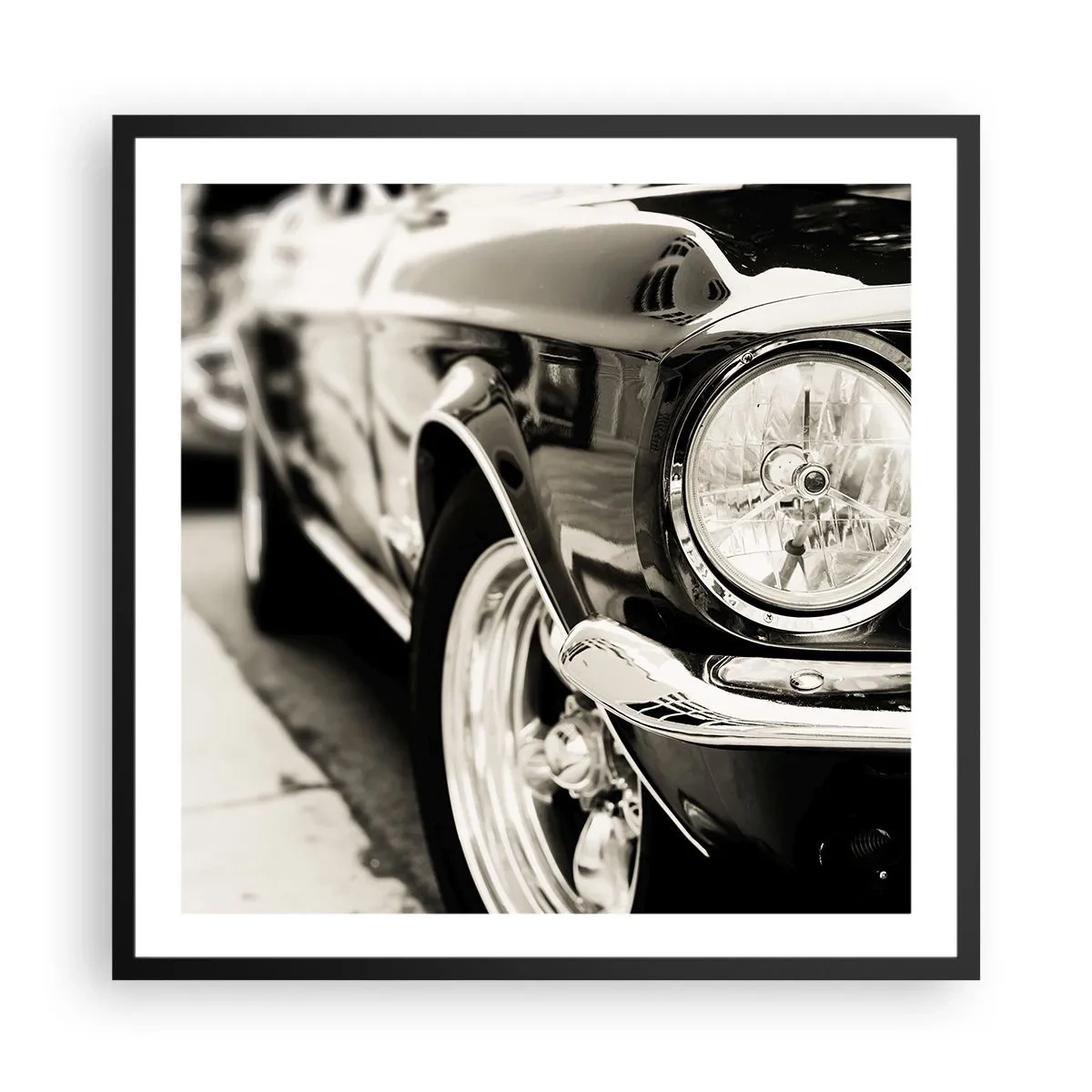 Plakat i sort ramme - Vedvarende glans - 60x60 cm