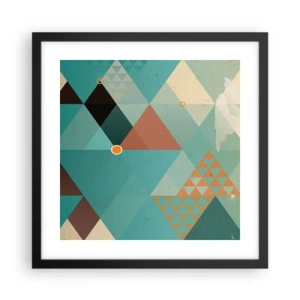 Plakat i sort ramme - Enhed af mangfoldighed, mangfoldighed af enhed - 40x40 cm