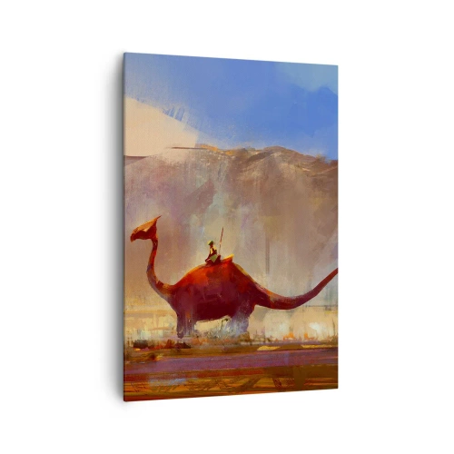 Lærredstryk - Billede på lærred - Hvis de ikke var uddøde - 70x100 cm