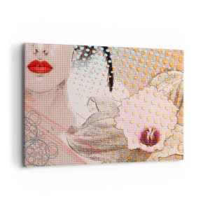 Lærredstryk - Billede på lærred - Tegneserieheroin - 100x70 cm