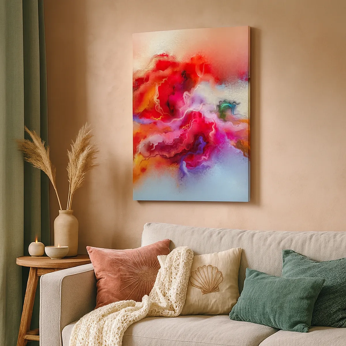 Lærredstryk - Billede på lærred - Sådan fanger du drømmen - røg - 50x70 cm