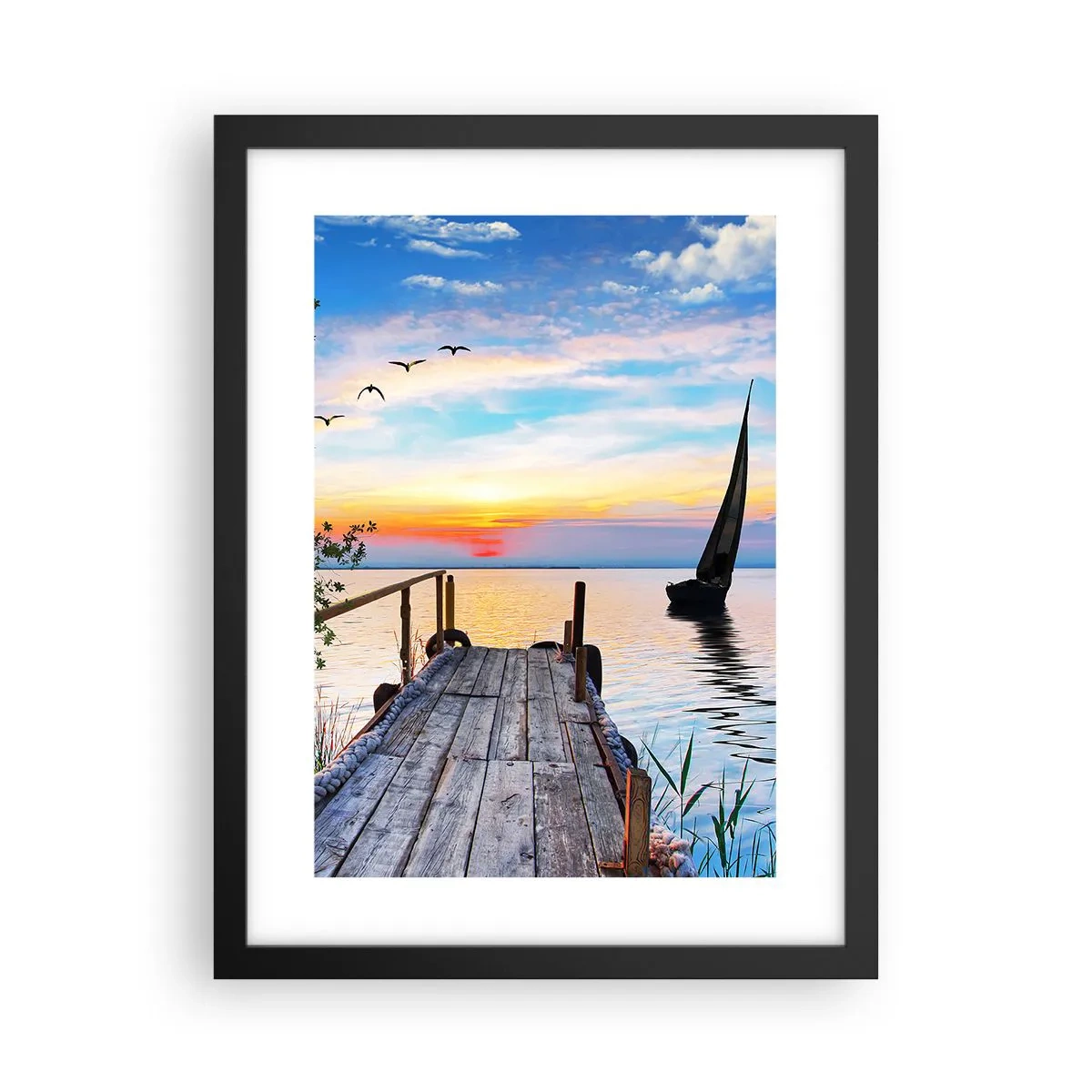 Plakat i sort ramme - Godaften - 30x40 cm