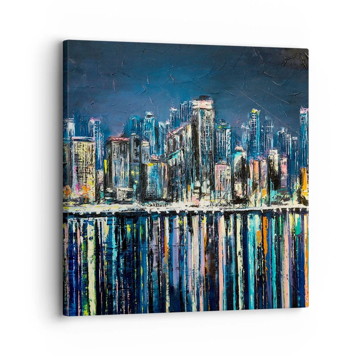 Lærredstryk - Billede på lærred - Kaskade af lys - 30x30 cm