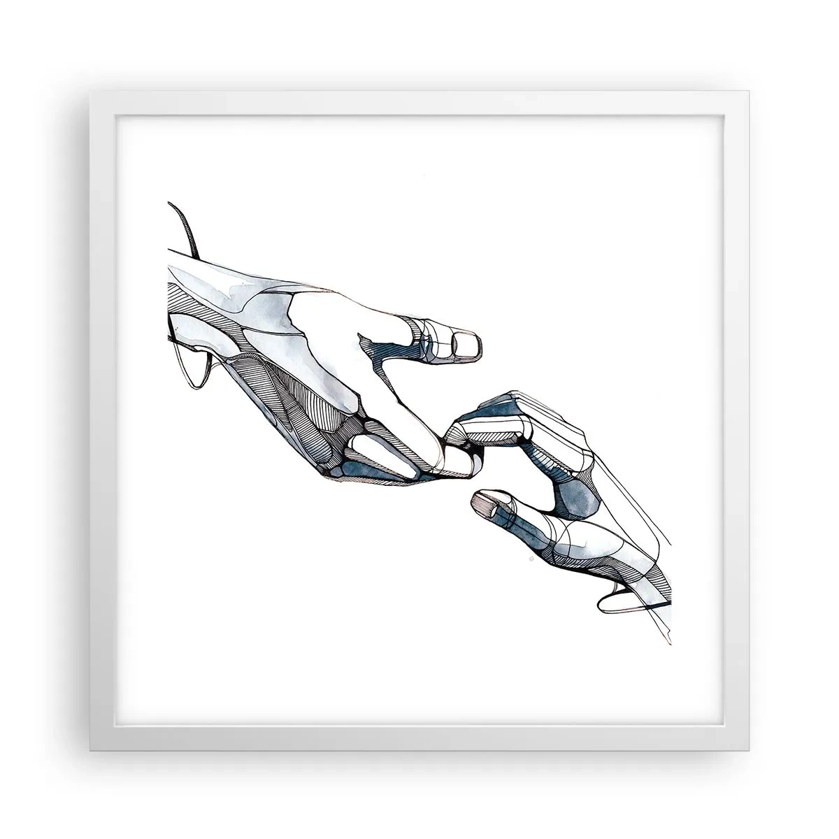 Plakat i hvid ramme - En god gestus - 40x40 cm