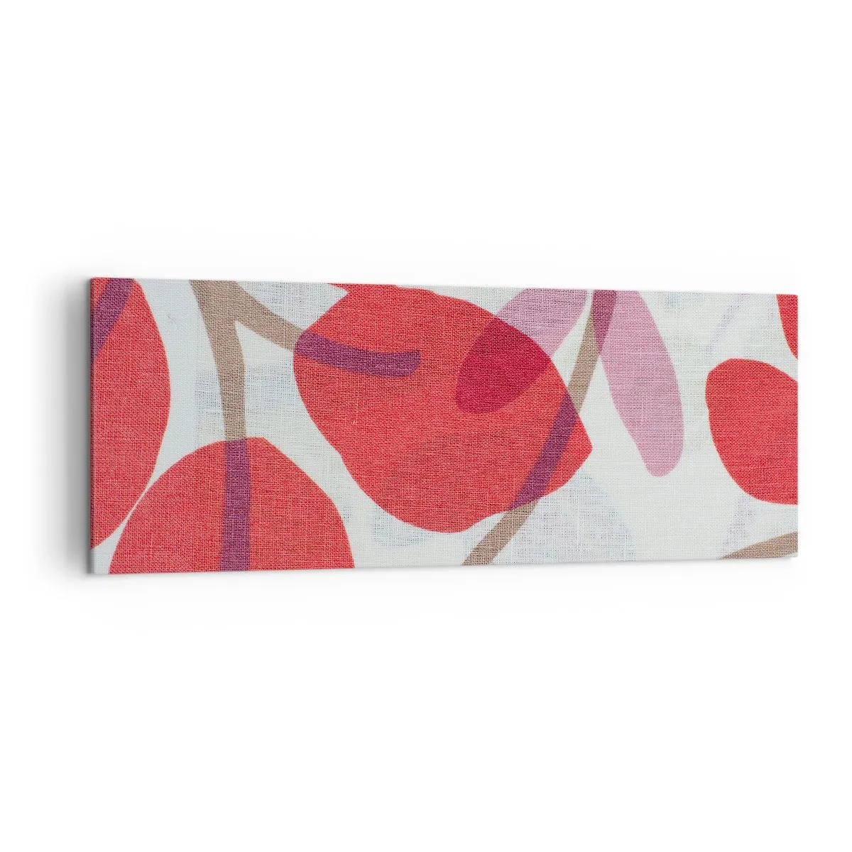 Lærredstryk - Billede på lærred - Blomsterkomposition i pink - 140x50 cm