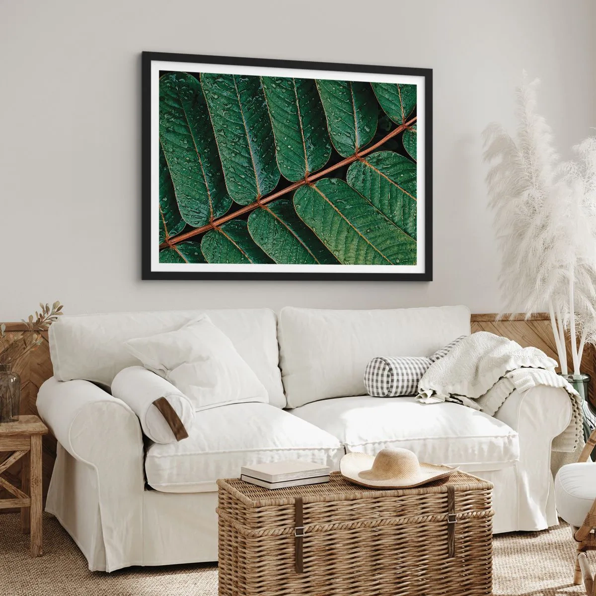 Plakat i sort ramme - I en grøn rytme - 70x50 cm