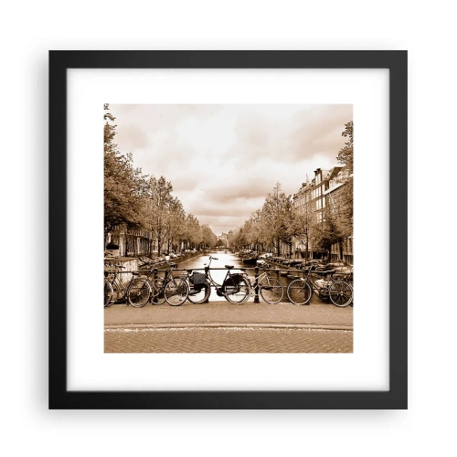 Plakat i sort ramme - Hollandsk atmosfære - 30x30 cm