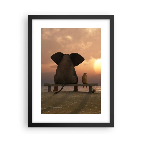 Plakat i sort ramme - Det er godt at være stille sammen - 30x40 cm