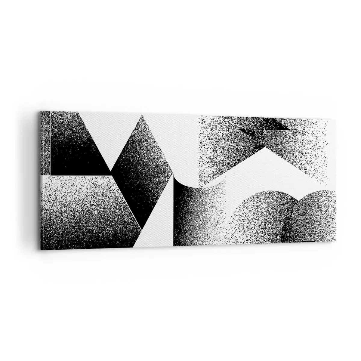 Lærredstryk - Billede på lærred - Vinkler og ovaler - 100x40 cm