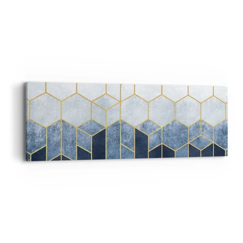 Lærredstryk - Billede på lærred - Komposition i synkoperet rytme - 90x30 cm