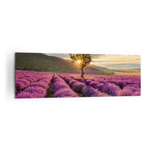 Lærredstryk - Billede på lærred - Lilla aroma - 160x50 cm