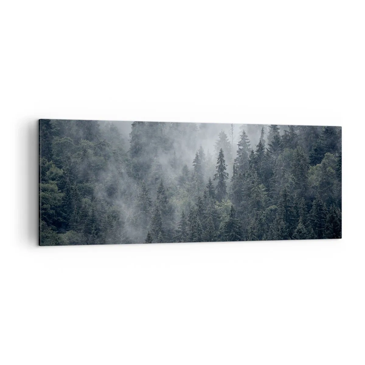 Lærredstryk - Billede på lærred - Skovens daggry - 140x50 cm