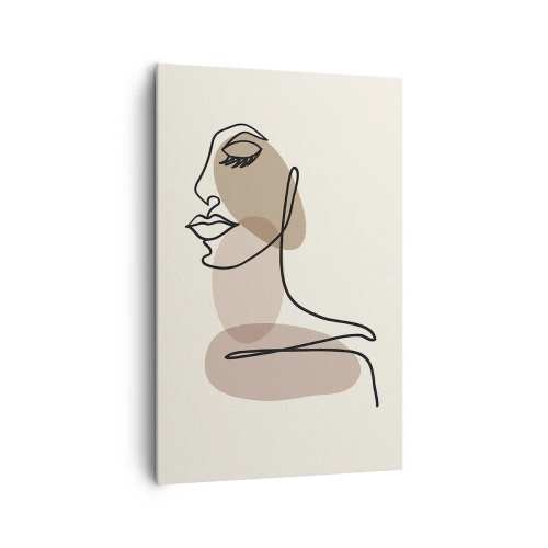 Lærredstryk - Billede på lærred - Lytter til sig selv - 80x120 cm