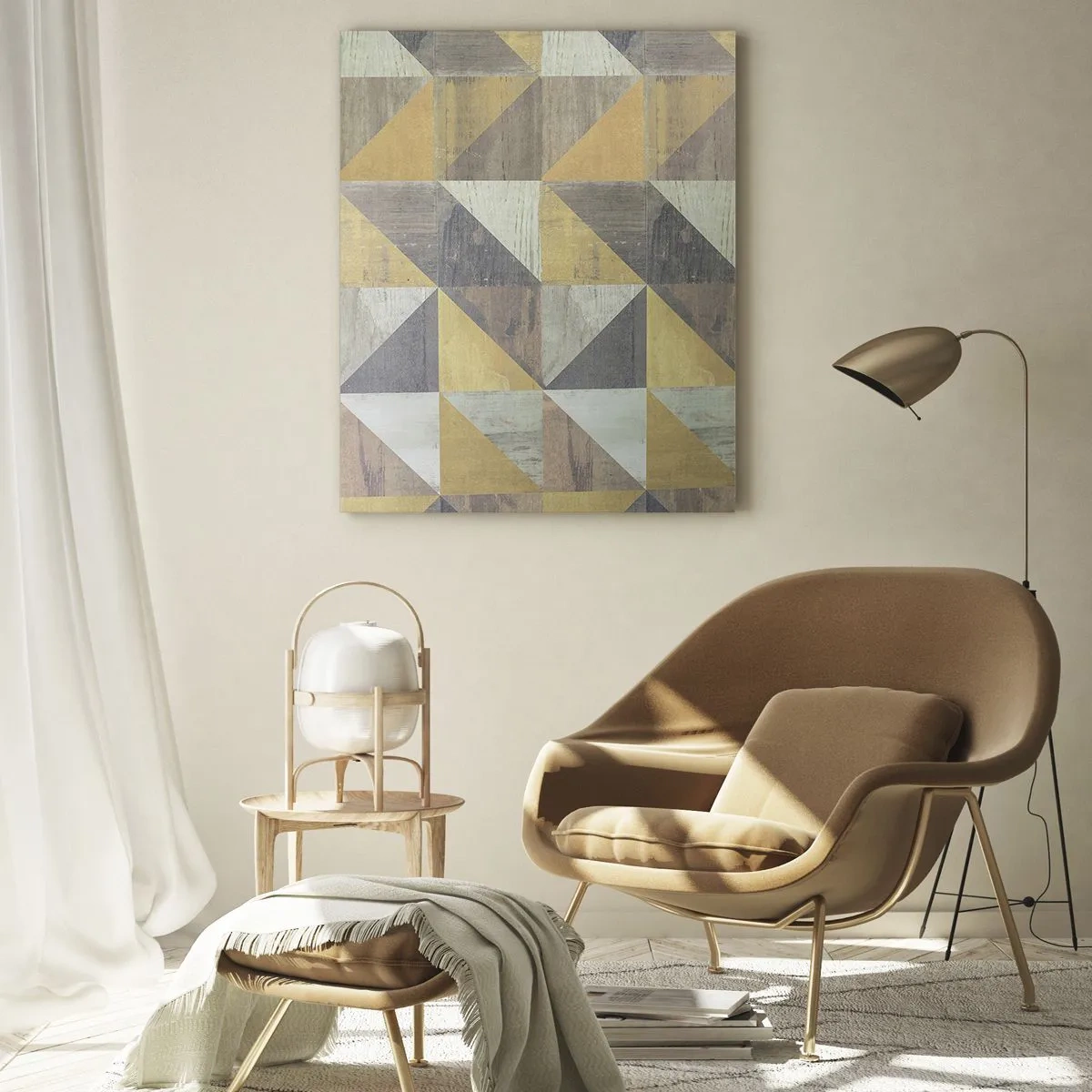 Billede på glas - Ved trekantens vinkel - 70x100 cm