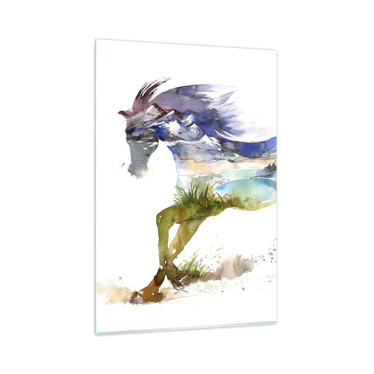 Billede på glas - Fra engen lige op til himlen - 80x120 cm