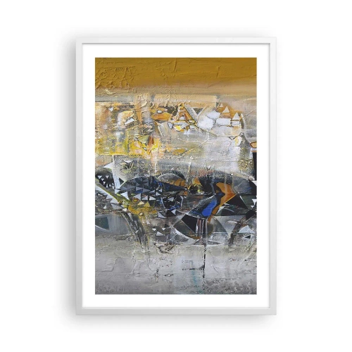Plakat i hvid ramme - Alt vil falde på plads - 50x70 cm