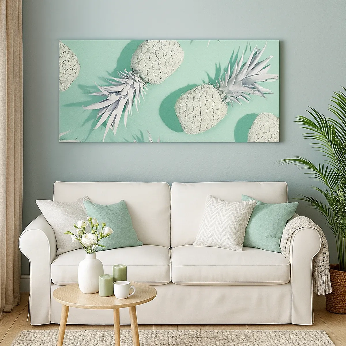 Lærredstryk - Billede på lærred - passer godt sammen med mynte - 30x30 cm