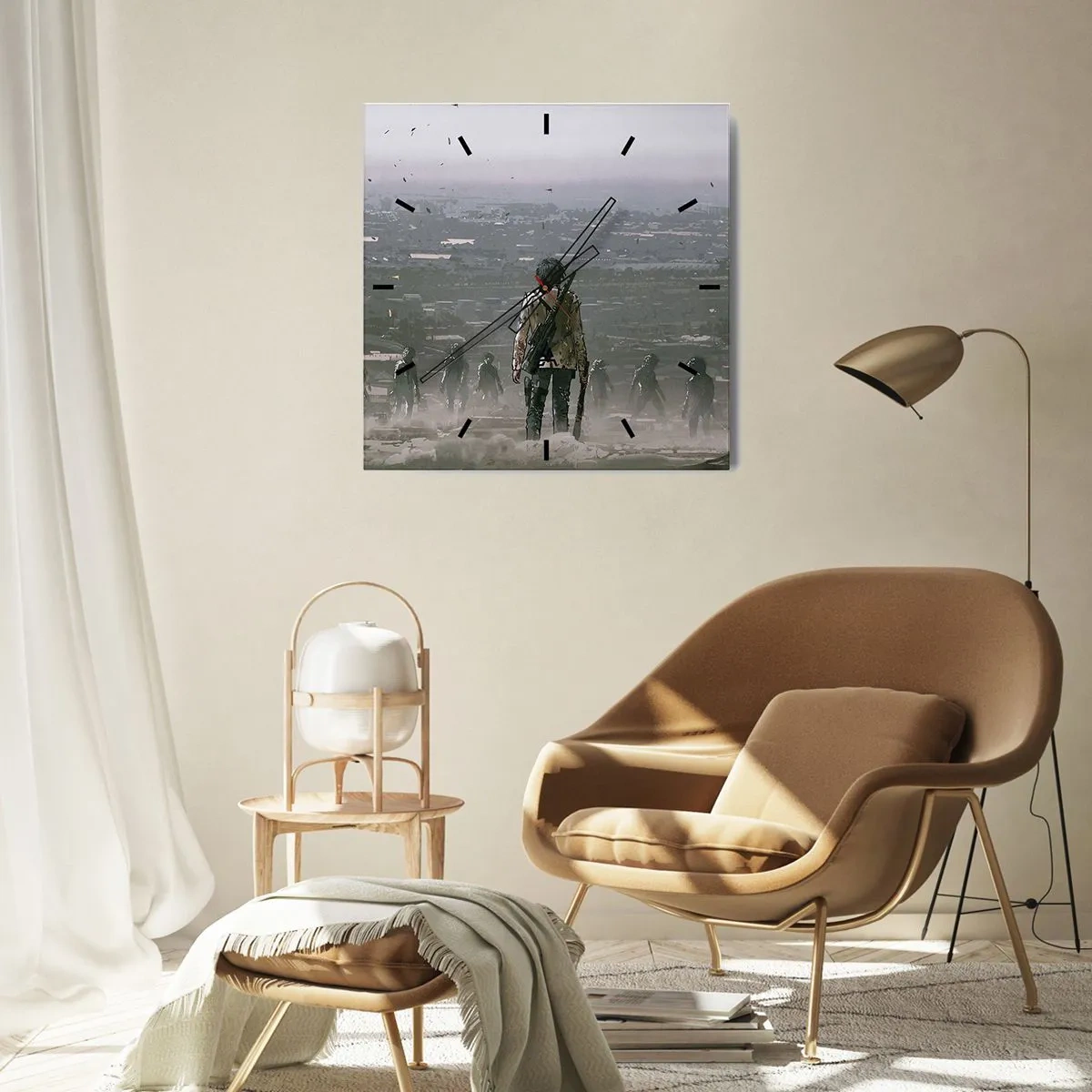 Vægur, Uret - Den sidste retfærdige person? - 30x30 cm