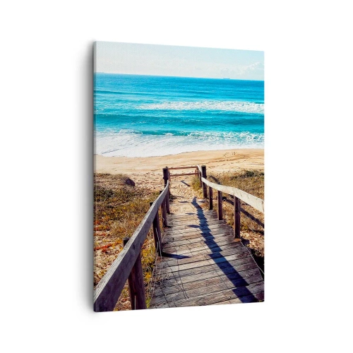 Lærredstryk - Billede på lærred - Løb! - 50x70 cm