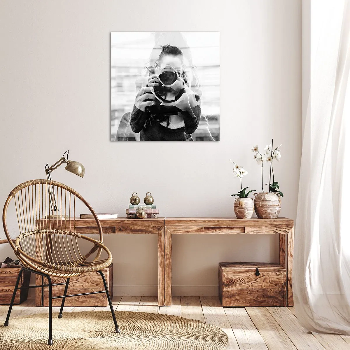 Lærredstryk - Billede på lærred - Skaber og materiale - 70x70 cm