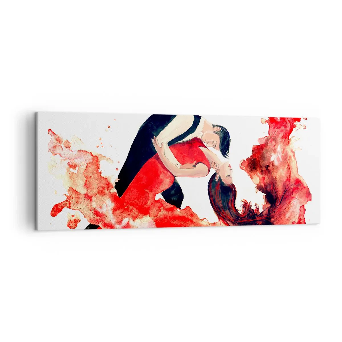 Lærredstryk - Billede på lærred - Tango - en sensuel bølge - 140x50 cm