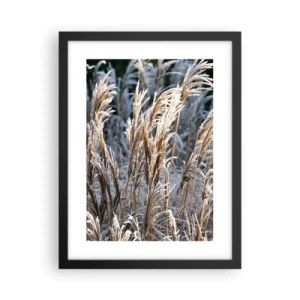Plakat i sort ramme - Pyntet med frost - 30x40 cm