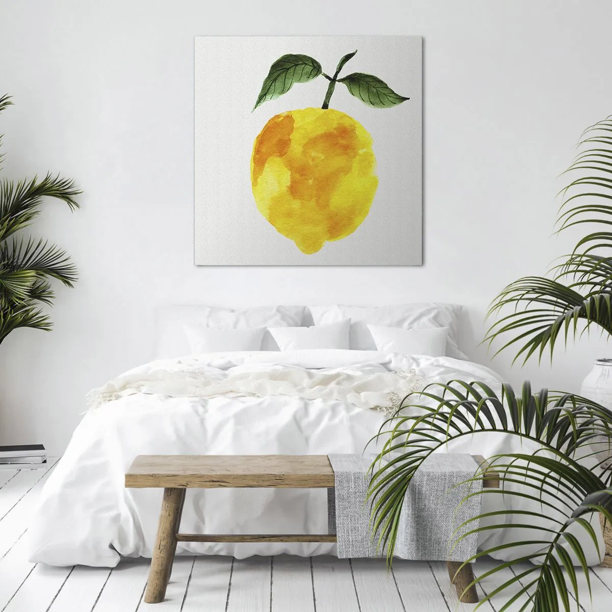 Lærredstryk - Billede på lærred - Hvordan man kender smagen af solen - 40x40 cm